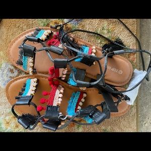 Lace up summer sandals